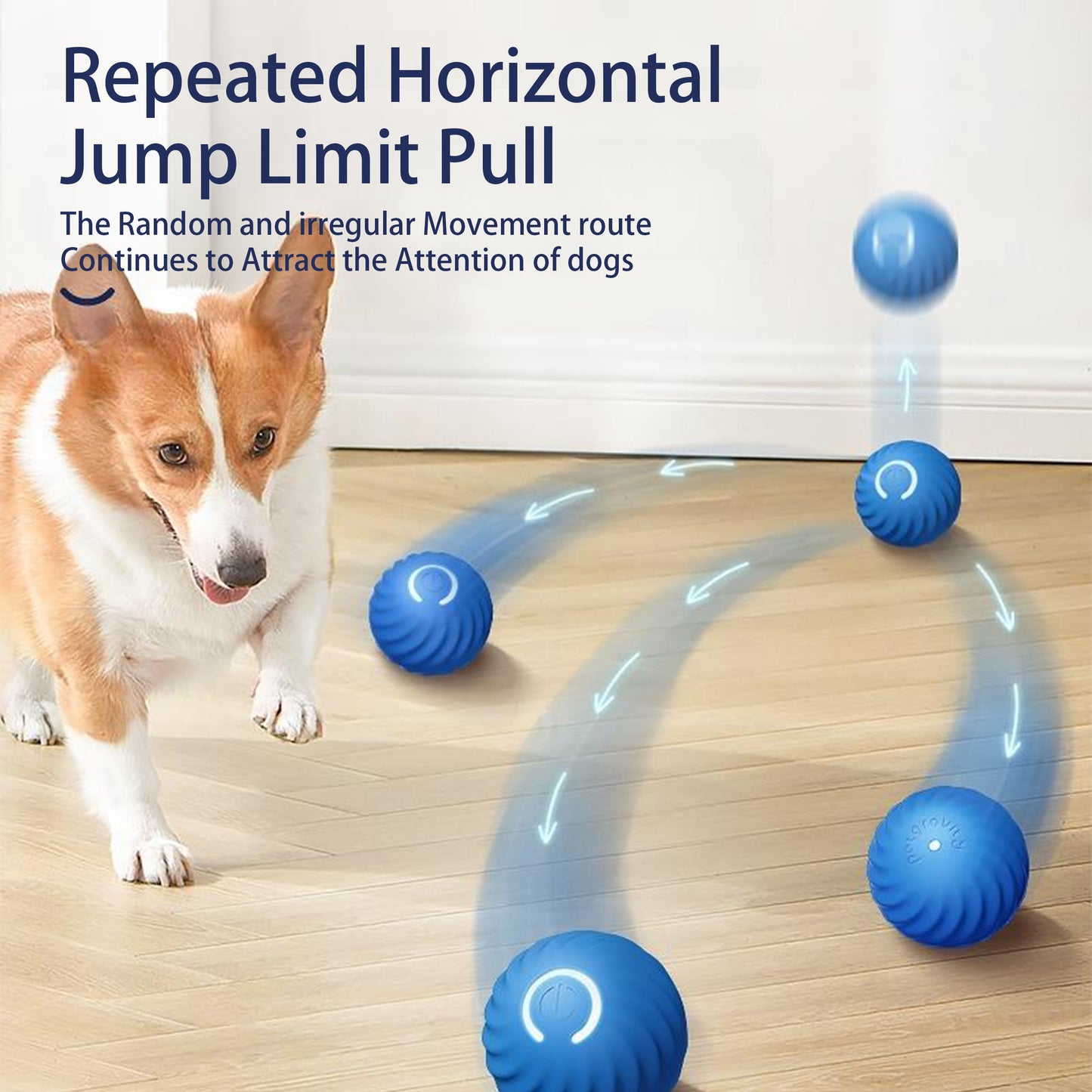 Interactive Bouncing Dog Ball – Smart, Self-Moving & USB Rechargeable Toy