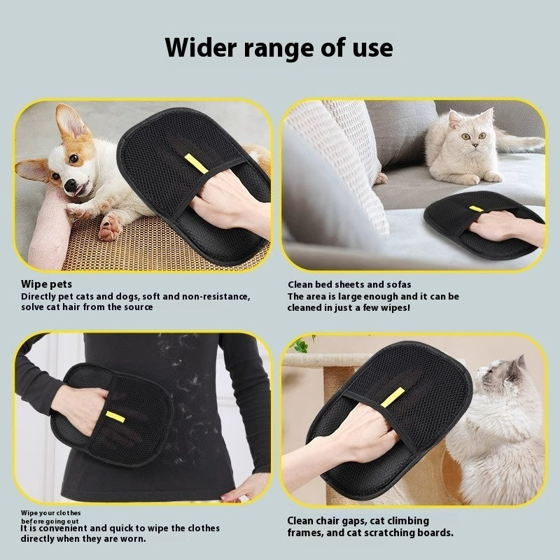 Pet Grooming Glove – Hair Remover & Deshedding Mitt for Dogs & Cats