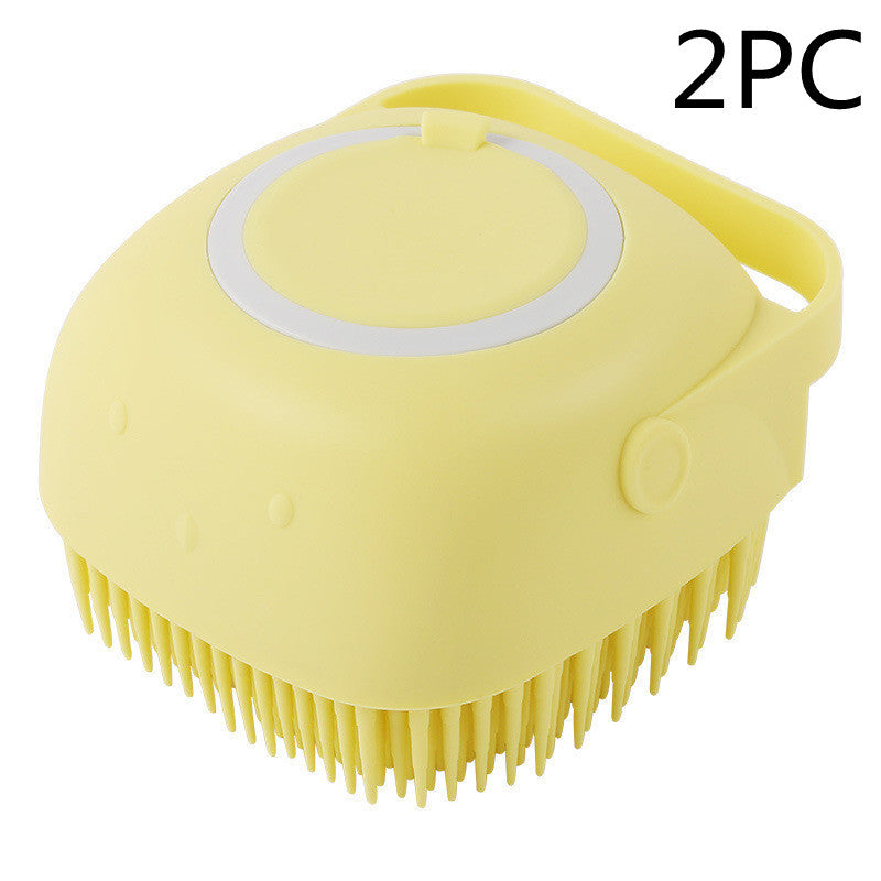 Silicone Pet Grooming Glove – Massage & Shampoo Brush for Dogs & Cats