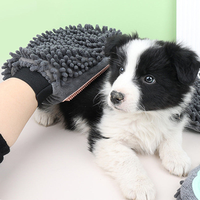 2-in-1 Pet Grooming Glove – Bathing Brush & Massage Tool for Dogs & Cats