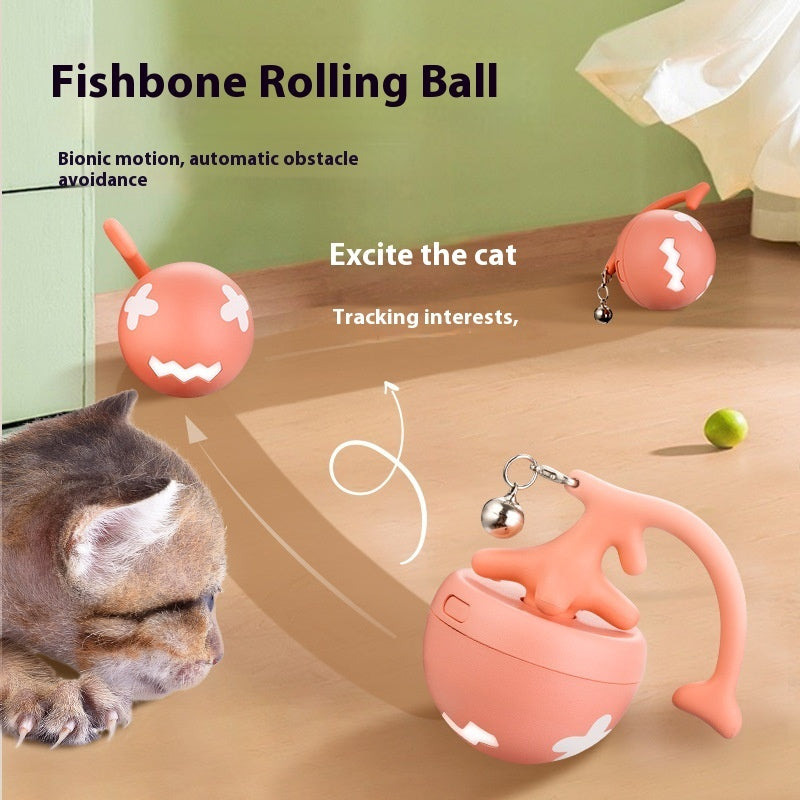 Smart Rolling Cat Toy Ball – USB Rechargeable Self-Play Motion Toy