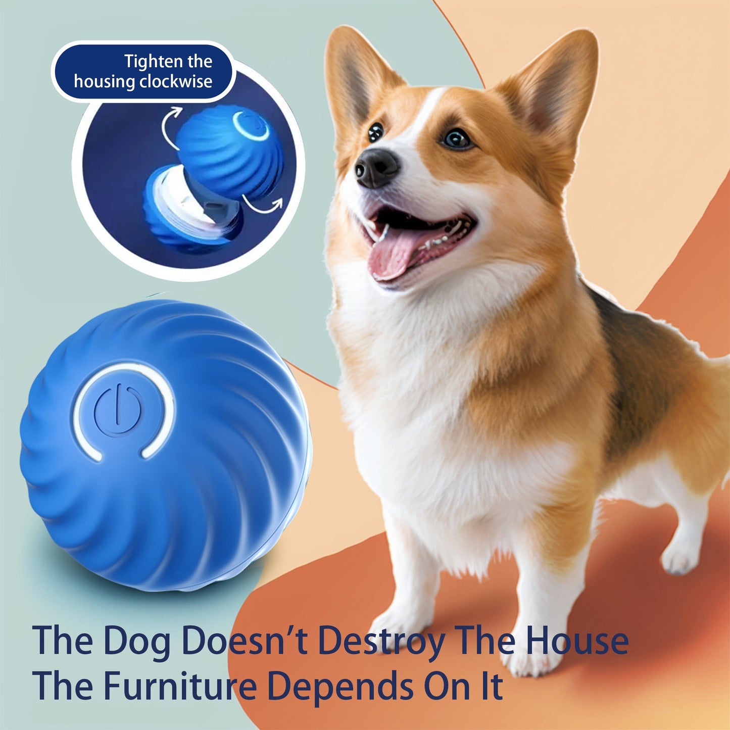 Interactive Bouncing Dog Ball – Smart, Self-Moving & USB Rechargeable Toy