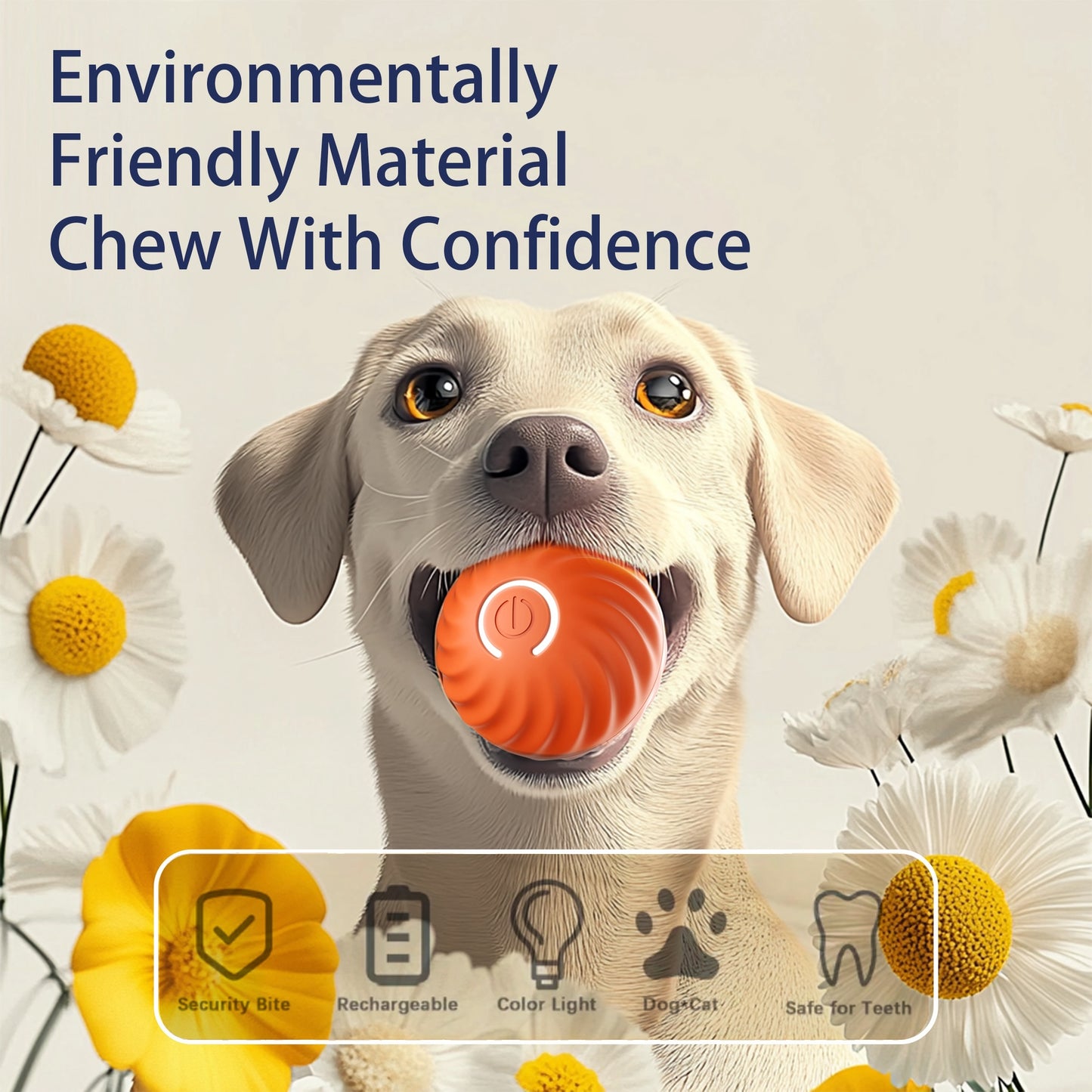 Interactive Bouncing Dog Ball – Smart, Self-Moving & USB Rechargeable Toy