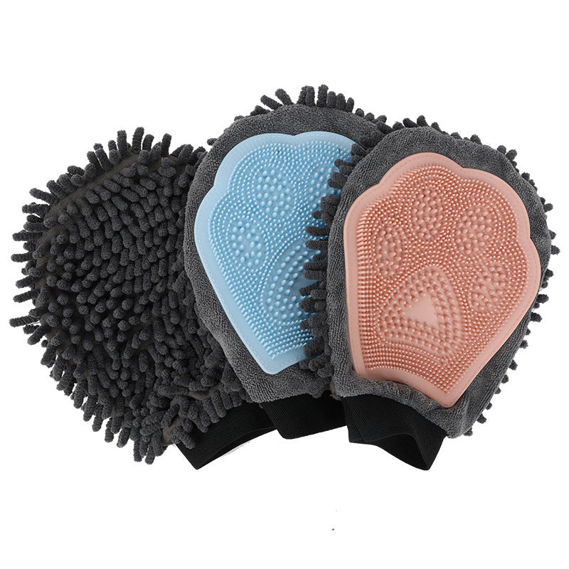 2-in-1 Pet Grooming Glove – Bathing Brush & Massage Tool for Dogs & Cats