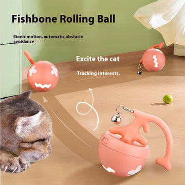 Rolling Cat Toy Ball – Rechargeable Motion Ball for Indoor Play & Self-Entertainment