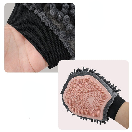 2-in-1 Pet Grooming Glove – Bathing Brush & Massage Tool for Dogs & Cats